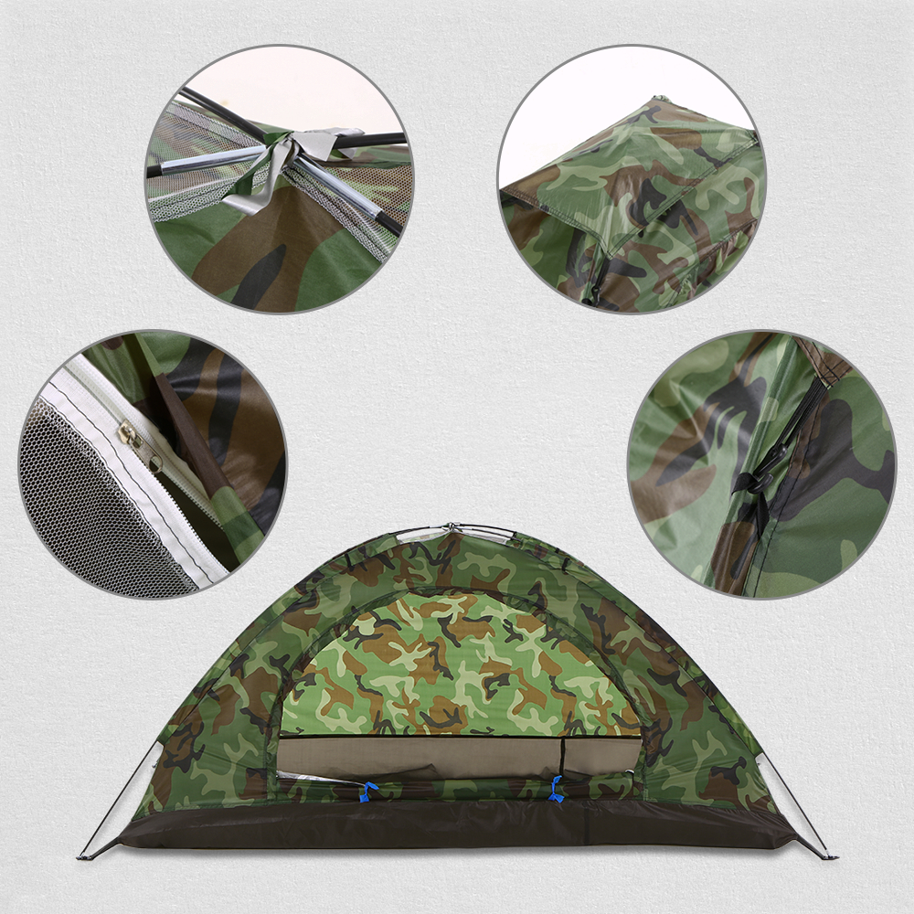 Cheap Goat Tents Ultralight Waterproof Camping Tent Single Layer Portable Tent Anti UV Coating UPF 30+ for Outdoor Beach Fishing Fine Mesh Door   